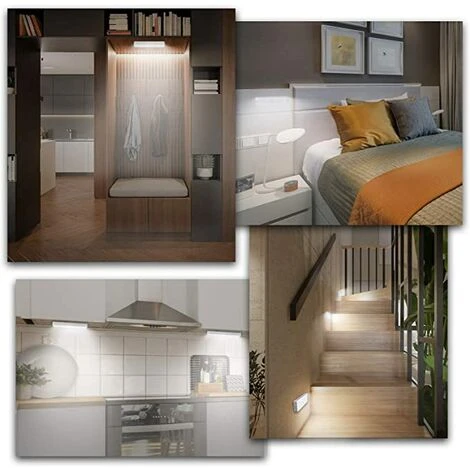 REGALI Lampe De Placard LED, Plus Récent 24 LED Gradateur USB Rechargeable Capteur De Mouvement Lumière Sous L'éclairage De L'armoire Avec Télécommande, Barre Lumineuse Sans Fil Stick-Anywhere Night Safe Pour Armoire, Cuisine-5 Pièces 5 REGALI Lampe De Placard LED, Plus Récent 24 LED Gradateur USB Rechargeable Capteur De Mouvement Lumière Sous L'éclairage De L'armoire Avec Télécommande, Barre Lumineuse Sans Fil Stick-Anywhere Night Safe Pour Armoire, Cuisine-5 Pièces – Image 5