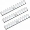 SINCèREETALI Lumière LED 3PCS Capteur Veilleuse Armoire Capteur Lumière LED Lumière (batterie De Lumière Blanche)