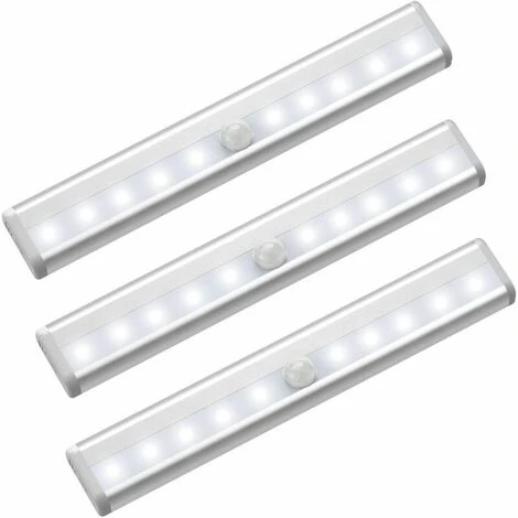 SINCèREETALI Lumière LED 3PCS Capteur Veilleuse Armoire Capteur Lumière LED Lumière (batterie De Lumière Blanche) 1 SINCèREETALI Lumière LED 3PCS Capteur Veilleuse Armoire Capteur Lumière LED Lumière (batterie De Lumière Blanche)