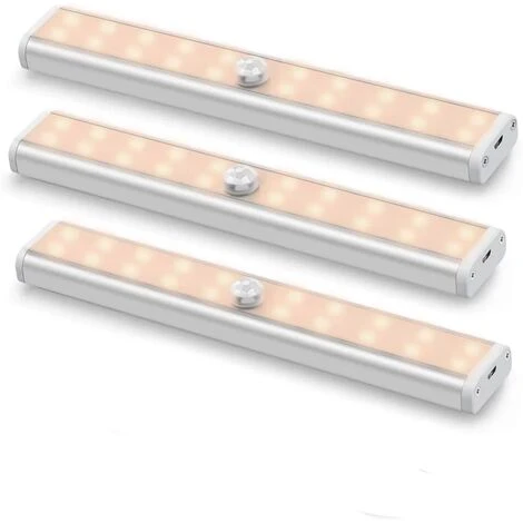 HEGUYEY 3 PACK Lampe De Placard 20 LED Lampe Sans Fil Télécommandées USB Rechargeable, Lumières LED De Nuit Adhésives 1 HEGUYEY 3 PACK Lampe De Placard 20 LED Lampe Sans Fil Télécommandées USB Rechargeable, Lumières LED De Nuit Adhésives