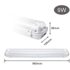SWANEW Luminaire LED Anti-humidité 9W 60cm Blanc Neutre Plafonnier De Bureau Pour Salle De Bain Cave Cuisin -Promos Réglette & réglette LED Boutique 63736185 3
