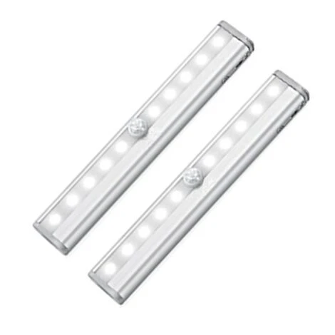 CATHERINE Intelligent Corps Humain Usb Charge Induction Lumière Placard Veilleuse Bicolore LED Couloir Lumière Batterie Armoire Lumière Armoire Lumière 2pcs La Batterie Blanche -Promos Réglette & réglette LED Boutique 63757212 1