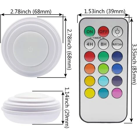 CARILLONSàVENT 4 Pièces D'éclairage D'armoire Lumière LED Télécommande Sans Fil Luminosité Réglable LED Pour Machine à Laver Éclairage D'armoire Télécommande Lumière Ambiante Lumière Ambiante Pat Lumière Colorée Armoire De Chambre à Coucher Veilleuse De Chevet Lumière T 4 CARILLONSàVENT 4 Pièces D'éclairage D'armoire Lumière LED Télécommande Sans Fil Luminosité Réglable LED Pour Machine à Laver Éclairage D'armoire Télécommande Lumière Ambiante Lumière Ambiante Pat Lumière Colorée Armoire De Chambre à Coucher Veilleuse De Chevet Lumière T – Image 4