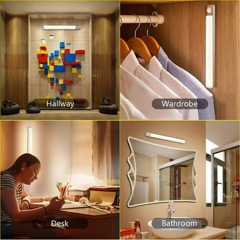 CARILLONSàVENT Lampe De Placard 160 LED Sans Fil, Carivent Reglette Led Cuisine, Eclairage LED Cuisine Sous Meuble, Lampe à Détecteur De Mouvement Veilleuse Charge USB Pour Armoire, Escalier, Couloir De Salle Bain 2 CARILLONSàVENT Lampe De Placard 160 LED Sans Fil, Carivent Reglette Led Cuisine, Eclairage LED Cuisine Sous Meuble, Lampe à Détecteur De Mouvement Veilleuse Charge USB Pour Armoire, Escalier, Couloir De Salle Bain – Image 2