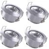 HEGUYEY 4 Mini Spot Encastrable LED Plafond Spot Encastré Lampe 1W Blanc Chaud 3000K Pour Vitrine,Plafond,Cuisine,Placard,DIY éclairage Etc