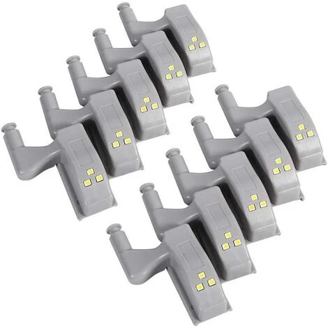 QERSTA 10PCS Charnière LED Lumière Universal, Appliques Murales LED, Veilleuses Lampe De Charnière, Lampe Éclairage Encastré(Blanc Froid) 1 QERSTA 10PCS Charnière LED Lumière Universal, Appliques Murales LED, Veilleuses Lampe De Charnière, Lampe Éclairage Encastré(Blanc Froid)