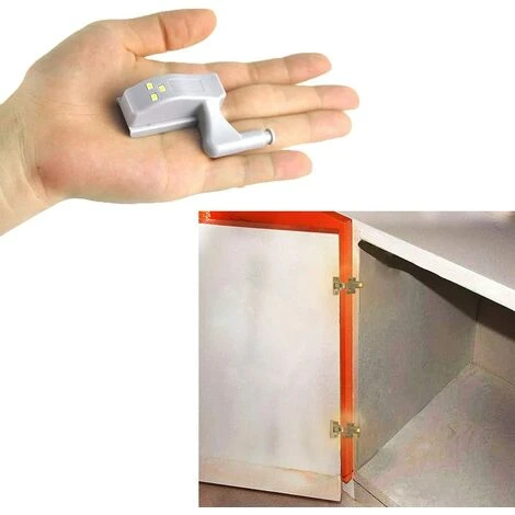 WAVE Led Cabinet Lumière, Armoire Placard Armoire Penderie Veilleuses, Charnière LED Capteur Lumière, Lampe De Charnière Universelle, 8PCS 5 WAVE Led Cabinet Lumière, Armoire Placard Armoire Penderie Veilleuses, Charnière LED Capteur Lumière, Lampe De Charnière Universelle, 8PCS – Image 5