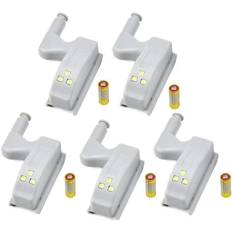 WAVE LED Charnière Lumière Universelle Maison Cuisine Bureau Porte Lumière Hôtel Armoire Placard Commutateur Automatique Cool Blanc Éclairage Lampe Placard Nuit Lumière (Piles Incluses, 5 PCS) 1 WAVE LED Charnière Lumière Universelle Maison Cuisine Bureau Porte Lumière Hôtel Armoire Placard Commutateur Automatique Cool Blanc Éclairage Lampe Placard Nuit Lumière (Piles Incluses, 5 PCS)