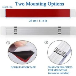 THSINDE 2 Pcs LED Intérieur Barre Lumineuse Éclairage Intérieur 108LED 12V Blanc Barre Lumineuse Avec Interrupteur Marche/Arrêt, Convient Pour Voiture RV Cuisine Armoire -Promos Réglette & réglette LED Boutique 64695198 4