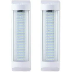 LLOVE Lumière Intérieure LED Pour Voiture, Barre Lumineuse LED Intérieure De 27,9 Cm – 10 W 72 LED Pour Camion, Camping-car, Camping-car (lot De 2)