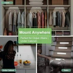 Lampe LED Detecteur Mouvement Interieur - 3 Paquet 10 LED Placard Dressing Sans Fil Eclairage à Pile Avec Adhesive Lampe Sous Meuble Cuisine Pour Armoire Escalier Lumiere Automatique Veilleuse Chaud 56Vingt 7 Lampe LED Detecteur Mouvement Interieur - 3 Paquet 10 LED Placard Dressing Sans Fil Eclairage à Pile Avec Adhesive Lampe Sous Meuble Cuisine Pour Armoire Escalier Lumiere Automatique Veilleuse Chaud 56Vingt -Promos Réglette & réglette LED Boutique 64940959 3