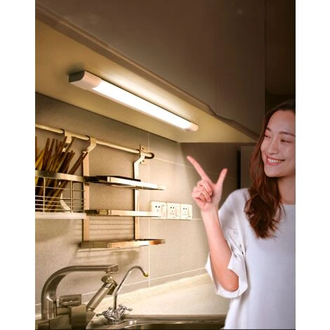 CESIèCLEFOU Led Lampe Dimmable De Placard 30cm, Applique Murale Sans Fil Avec Capteur De Main Interieur, Lumière Réglette Led Rechargeable Sous Meuble Cuisine Lefou 5 CESIèCLEFOU Led Lampe Dimmable De Placard 30cm, Applique Murale Sans Fil Avec Capteur De Main Interieur, Lumière Réglette Led Rechargeable Sous Meuble Cuisine Lefou – Image 5