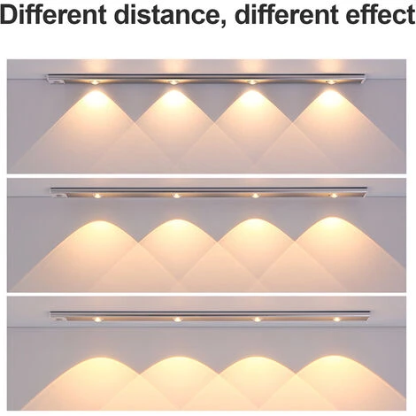 SUPERSELLER Intelligent LED Corps Humain Capteur Lampe Lampe Rechargeable Armoire Armoire Lampe Barre Espace Argent Trichromatique Gradation - 20cm 4 SUPERSELLER Intelligent LED Corps Humain Capteur Lampe Lampe Rechargeable Armoire Armoire Lampe Barre Espace Argent Trichromatique Gradation - 20cm – Image 4