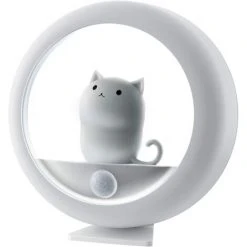 OSQI Veilleuse à Détecteur De Mouvement Rechargeable - Veilleuses Magnétiques Luminosité Réglable Stick-Anywhere Chat Lampe Pour Mur Chambre Armoire Placard Escaliers