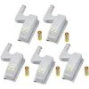 Longziming LED Charnière Lumière Universelle Maison Cuisine Bureau Porte Lumière Hôtel Armoire Placard Commutateur Automatique Cool Blanc Éclairage Lampe Placard Nuit Lumière (Piles Incluses, 5 PCS)