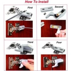 Longziming LED Charnière Lumière Universelle Maison Cuisine Bureau Porte Lumière Hôtel Armoire Placard Commutateur Automatique Cool Blanc Éclairage Lampe Placard Nuit Lumière (Piles Incluses, 5 PCS) -Promos Réglette & réglette LED Boutique 65531162 5