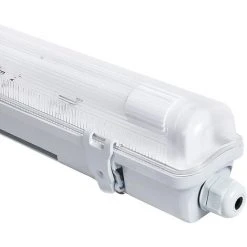 UISEBRT Luminaire LED Pour Pièces Humides 120 Cm, 1 X 18 W Tube LED Pour Atelier, Plafonnier Pour Bureau, Entrepôt, Cuisine, Parking, En Plein Air (120 Cm, 1 X 18 W Blanc Froid)