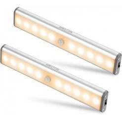 LUCKY-88 Corps Humain Induction Veilleuse Allée D'aspiration Magnétique Couloir De Charge Bande Intelligente Sans Fil Armoire Lumière Batterie 10LED Lumière Chaude 2pcs