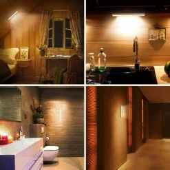 LUCKY-88 Corps Humain Induction Veilleuse Allée D'aspiration Magnétique Couloir De Charge Bande Intelligente Sans Fil Armoire Lumière Batterie 10LED Lumière Chaude 2pcs 8 LUCKY-88 Corps Humain Induction Veilleuse Allée D'aspiration Magnétique Couloir De Charge Bande Intelligente Sans Fil Armoire Lumière Batterie 10LED Lumière Chaude 2pcs -Promos Réglette & réglette LED Boutique 65798478 4