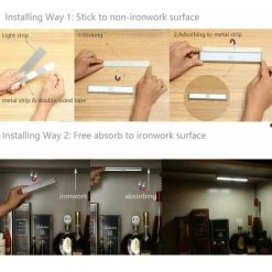 KAEJYIUT Lot De 3 Lampes 10 LED, Sans Fil, Rechargeable Par USB, Aimanté, Détecteur De Mouvement, 2 Modes D’éclairage, Portable. Lumière De Placard, Baladeuse De Secours, Veilleuse Enfant, Appoint … [Classe énergétique A+++] -Promos Réglette & réglette LED Boutique 65811188 4