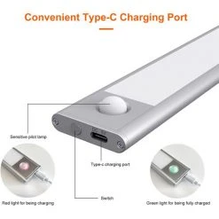 ASUPERMALL Lampe D'armoire 62 LEDs 40CM/15.7", Capteur De Mouvement PIR + Contrôle Sensible De La Lumière / Luminosité Constante 2 Modes D'éclairage / Interrupteur Tactile / 3 Changements De Température De Couleur, Port De Charge Type-C 7 ASUPERMALL Lampe D'armoire 62 LEDs 40CM/15.7", Capteur De Mouvement PIR + Contrôle Sensible De La Lumière / Luminosité Constante 2 Modes D'éclairage / Interrupteur Tactile / 3 Changements De Température De Couleur, Port De Charge Type-C -Promos Réglette & réglette LED Boutique 65918457 3