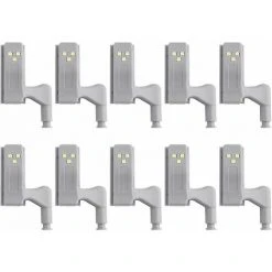 DONTODENT 10pcs Veilleuse De Charnière De Placard, Lumière De Charnière à Led, Lumière Chaude à Induction Tactile Intelligente, Capteur De Lumière à Led Pour Salon Moderne Placard Armoire Gris Pari