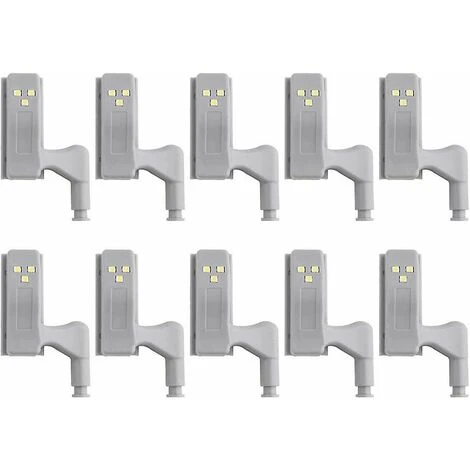 DONTODENT 10pcs Veilleuse De Charnière De Placard, Lumière De Charnière à Led, Lumière Chaude à Induction Tactile Intelligente, Capteur De Lumière à Led Pour Salon Moderne Placard Armoire Gris Pari 1 DONTODENT 10pcs Veilleuse De Charnière De Placard, Lumière De Charnière à Led, Lumière Chaude à Induction Tactile Intelligente, Capteur De Lumière à Led Pour Salon Moderne Placard Armoire Gris Pari