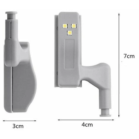 DONTODENT 10pcs Veilleuse De Charnière De Placard, Lumière De Charnière à Led, Lumière Chaude à Induction Tactile Intelligente, Capteur De Lumière à Led Pour Salon Moderne Placard Armoire Gris Pari 2 DONTODENT 10pcs Veilleuse De Charnière De Placard, Lumière De Charnière à Led, Lumière Chaude à Induction Tactile Intelligente, Capteur De Lumière à Led Pour Salon Moderne Placard Armoire Gris Pari – Image 2