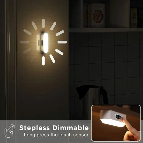 LED Lampe De Placard Dimmable Rechargeable 2000mAh Sans Fil, Lumière Réglette Led Avec 5 Couleurs D'éclairage Pour Armoire Placard Cuisine,Lonvrèe 3 LED Lampe De Placard Dimmable Rechargeable 2000mAh Sans Fil, Lumière Réglette Led Avec 5 Couleurs D'éclairage Pour Armoire Placard Cuisine,Lonvrèe – Image 3