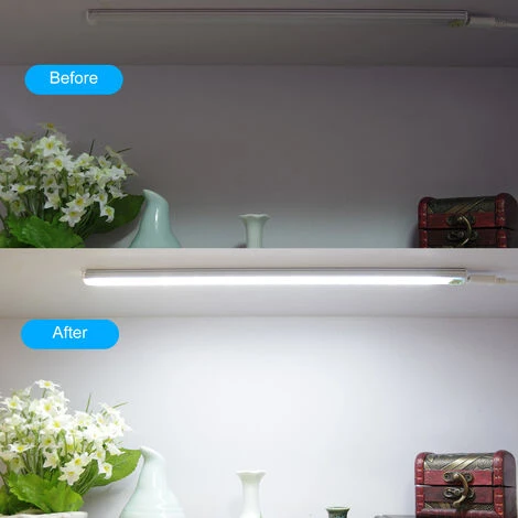 TANCYCO Lampe D'armoire à 21 LED Veilleuse Slim Deisgn Seneitive Touching Control / Luminosité Réglable En Continu Réglable / Port USB C-harging Pour Salon Chambre Placard Penderie Couloir (blanc Et Blanc Chaud) 2 TANCYCO Lampe D'armoire à 21 LED Veilleuse Slim Deisgn Seneitive Touching Control / Luminosité Réglable En Continu Réglable / Port USB C-harging Pour Salon Chambre Placard Penderie Couloir (blanc Et Blanc Chaud) – Image 2