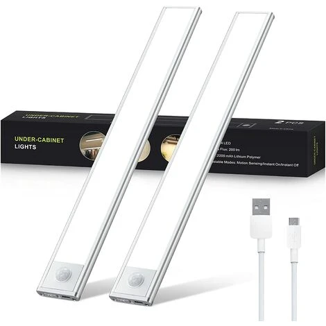 OCXIN Pièces LED Sous Meuble Lumineux, Bande LED Rechargeable 30 Cm éclairage De Cuisine Avec Détecteur De Mouvement éclairage D'armoire Bande Lumineuse éclairage D'armoire Pour Cuisine, Placard, Coffre, Escalier 1 OCXIN Pièces LED Sous Meuble Lumineux, Bande LED Rechargeable 30 Cm éclairage De Cuisine Avec Détecteur De Mouvement éclairage D'armoire Bande Lumineuse éclairage D'armoire Pour Cuisine, Placard, Coffre, Escalier