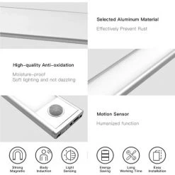 OCXIN Pièces LED Sous Meuble Lumineux, Bande LED Rechargeable 30 Cm éclairage De Cuisine Avec Détecteur De Mouvement éclairage D'armoire Bande Lumineuse éclairage D'armoire Pour Cuisine, Placard, Coffre, Escalier 7 OCXIN Pièces LED Sous Meuble Lumineux, Bande LED Rechargeable 30 Cm éclairage De Cuisine Avec Détecteur De Mouvement éclairage D'armoire Bande Lumineuse éclairage D'armoire Pour Cuisine, Placard, Coffre, Escalier -Promos Réglette & réglette LED Boutique 66965210 3