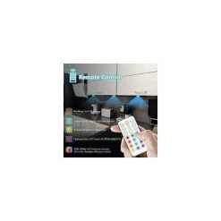 ZHUOXUAN Paquet De 3 RGB 13 Lampe De Placard/Armoire,Lampe LED Veilleuse Couleurs Sans Fil, D'atténuation De Luminosité Avec Télécommande Alimentée Par Batterie, [Classe énergétique A+] -Promos Réglette & réglette LED Boutique 67170556 3