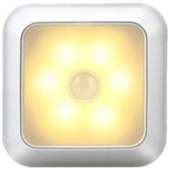 ZHUOXUAN 6 LED Carré Capteur , Mouvement Veilleuses Induction Sous Armoire Lumière Placard Lampe , Escaliers Cuisine Alimenté Par Batterie