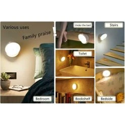 Longziming-LED Induction Night Light Kitchen Corridor Room Toilet Auxiliary Light (Lumière Blanche 1 Pack) -Promos Réglette & réglette LED Boutique 67494418 4