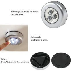 YIENJAOY AGILITY 6 Lampes LED Sur Piles - Il Faut Pousser Dessus Pour Les Allumer - Lumière Blanche [Classe énergétique A+++] -Promos Réglette & réglette LED Boutique 67818955 4