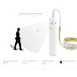 YIENJAOY AGILITY 60LED De Lumière De Bande De 1 M, Lumière De Garde-robe LED Veilleuse Avec Capteur De Mouvement ，Utilisé Pour: Armoire, Fond De Lit, Cuisine, Placard, Etc. [6500K Blanc] -Promos Réglette & réglette LED Boutique 67819278 5