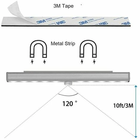 BF 1 Pièce Intelligente Corps Humain Induction Lumière Veilleuse Armoire Lumière USB Batterie 10 LED Couloir Allée Lumière 2 BF 1 Pièce Intelligente Corps Humain Induction Lumière Veilleuse Armoire Lumière USB Batterie 10 LED Couloir Allée Lumière – Image 2