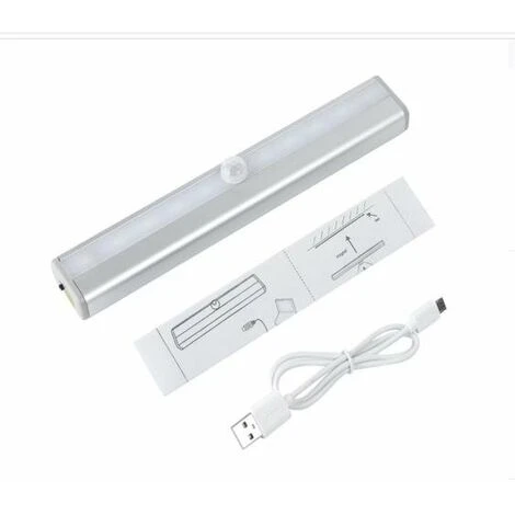 BF 1 Pièce Intelligente Corps Humain Induction Lumière Veilleuse Armoire Lumière USB Batterie 10 LED Couloir Allée Lumière 3 BF 1 Pièce Intelligente Corps Humain Induction Lumière Veilleuse Armoire Lumière USB Batterie 10 LED Couloir Allée Lumière – Image 3