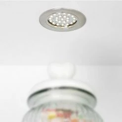 Emuca Applique LED Pour Meuble, Diamètre 65 Mm, à Encastrer, Aucun Convertisseur Nécessaire, Lumière Blanc Froid, Plastique, Gris Métallisé - Talla -Promos Réglette & réglette LED Boutique 67937184 3