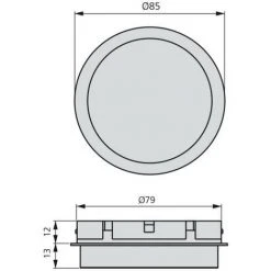 Emuca Spot LED, D. 85 Mm, Semi-encastré, Lumière Blanc Froid, Plastique, Gris Métallisé - Talla -Promos Réglette & réglette LED Boutique 67937392 3