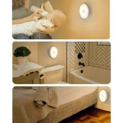 ECHOO Placard Avec Détecteur De Mouvement,veilleuses Murales USB Rechargeable LED Light Capteur Intelligent,éclairage à Piles Pour Armoire,chambre à Coucher,placard,couloir,etc.(lumière Chaude 1 Pièce) -Promos Réglette & réglette LED Boutique 68085984 4