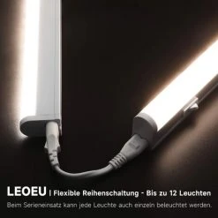 ORAYMIN LED Sous Meuble Cuisine Dimmable, Bande Led Cuisine 55 Cm 9 W 900 LM Lampe De Cuisine Sous-structure Bande Lumineuse, Lumière De Meuble LED 3000 K/4000 K/6500 K Réglable Pour Armoire, éclairage De Vitrine [Classe énergétique F] - Blanc -Promos Réglette & réglette LED Boutique 68556826 5