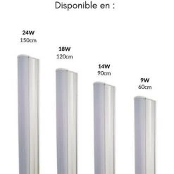 Tube Néon LED 60cm T5 9W - Blanc Froid 6000K - 8000K - SILAMP - Blanc Froid 6000K - 8000K 9 Tube Néon LED 60cm T5 9W - Blanc Froid 6000K - 8000K - SILAMP - Blanc Froid 6000K - 8000K -Promos Réglette & réglette LED Boutique 7209069 5