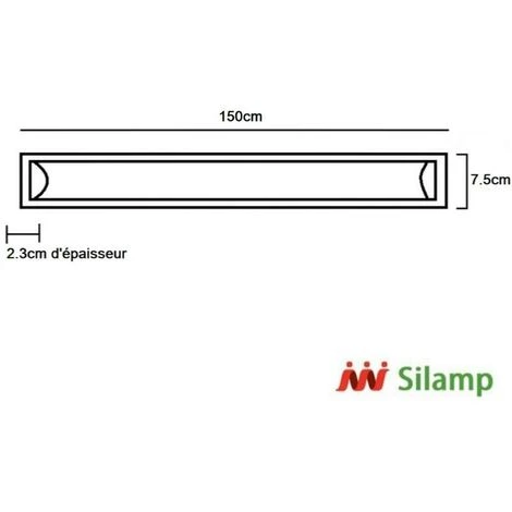 Réglette Lumineuse 150cm 60W - Blanc Froid 6000K - 8000K - SILAMP - Blanc Froid 6000K - 8000K 4 Réglette Lumineuse 150cm 60W - Blanc Froid 6000K - 8000K - SILAMP - Blanc Froid 6000K - 8000K – Image 4