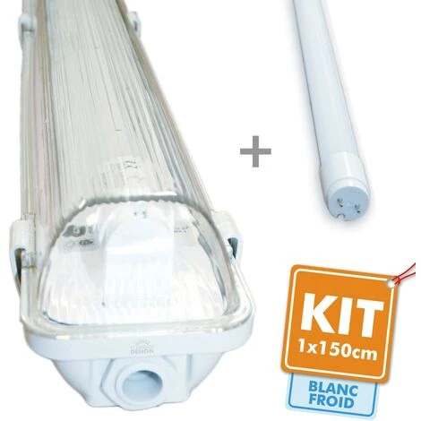 ECLAIRAGE DESIGN Kit Tube Led 150cm 6000K + Boitier étanche 150 2 ECLAIRAGE DESIGN Kit Tube Led 150cm 6000K + Boitier étanche 150 – Image 2