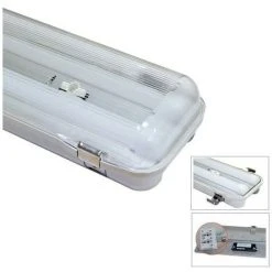 MIIDEX LIGHTING Boitier étanche IP65 LED Intégrées 80W (680W) Blanc Jour 4000°K Translucide -Promos Réglette & réglette LED Boutique 9382398 5